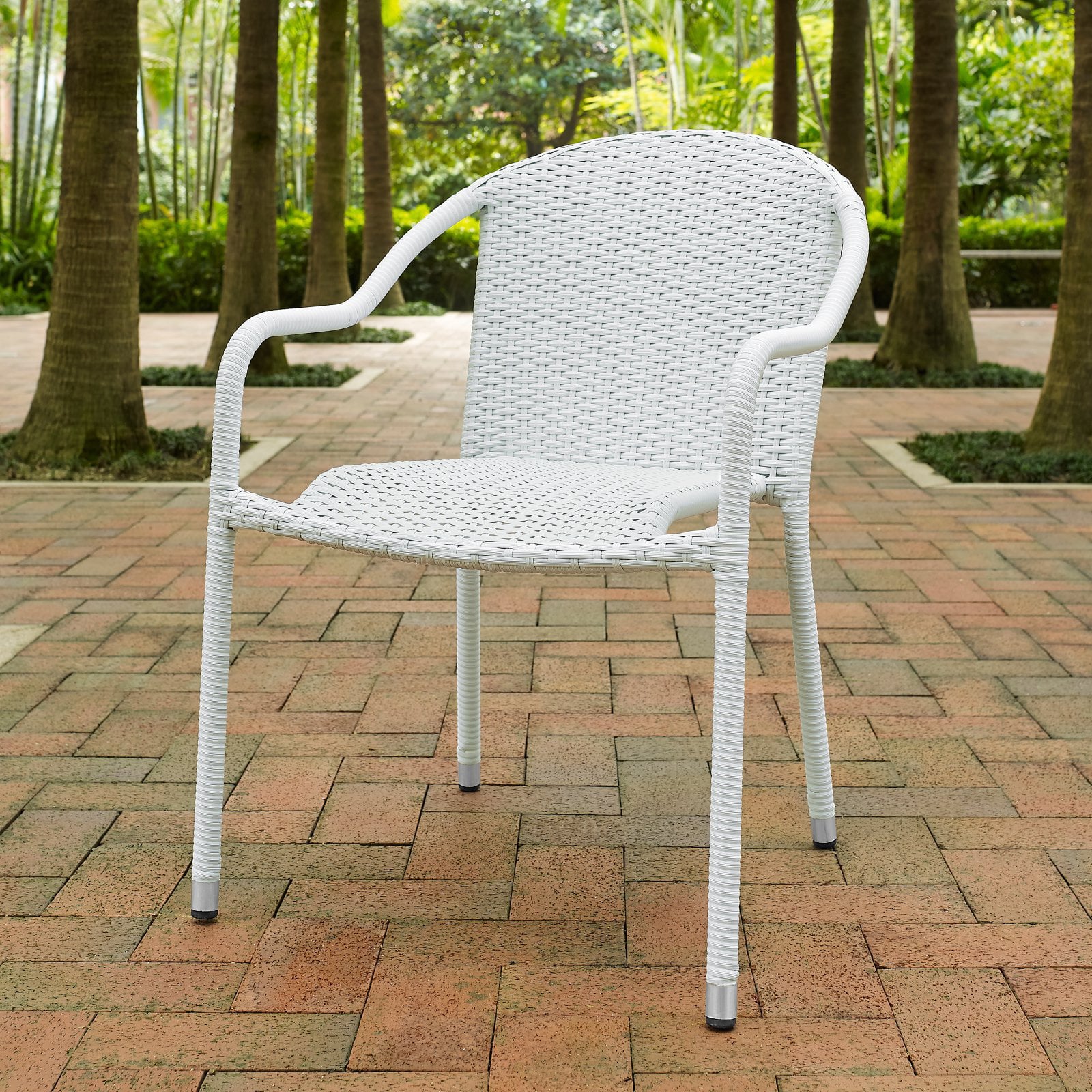 Crosley Palm Harbor Outdoor Wicker Stackable Chairs, Set of 4