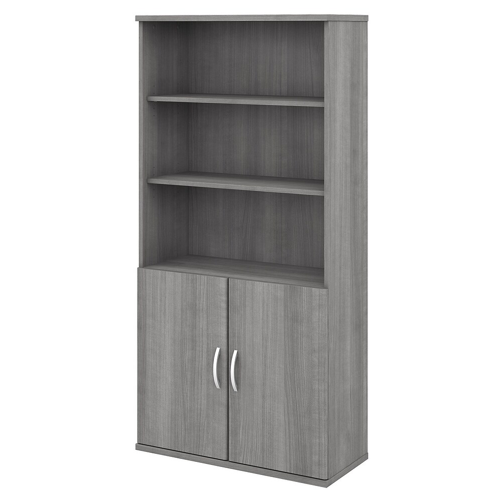 Studio C 5 Shelf Bookcase with Doors by Bush Business Furniture