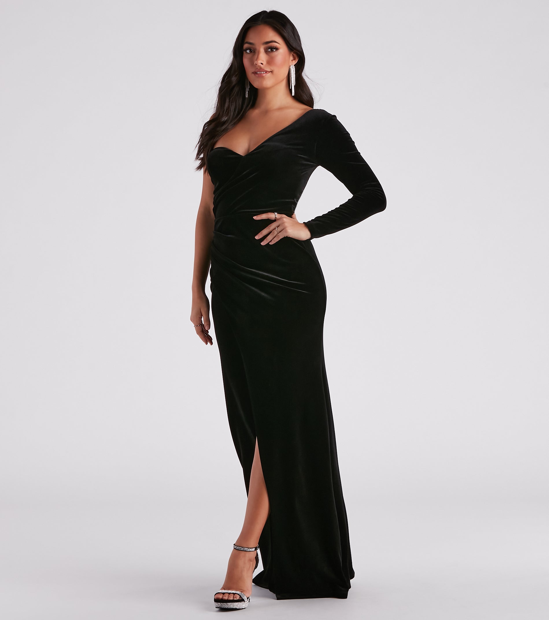 Kelsey Formal Velvet Long Dress