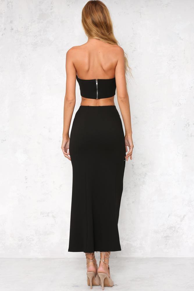 Live For Tonight Maxi Skirt Black