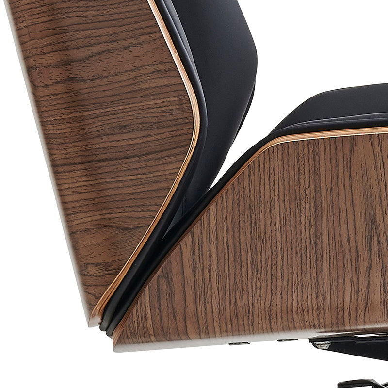 TYLER High Back Office Chair - Walnut & Black