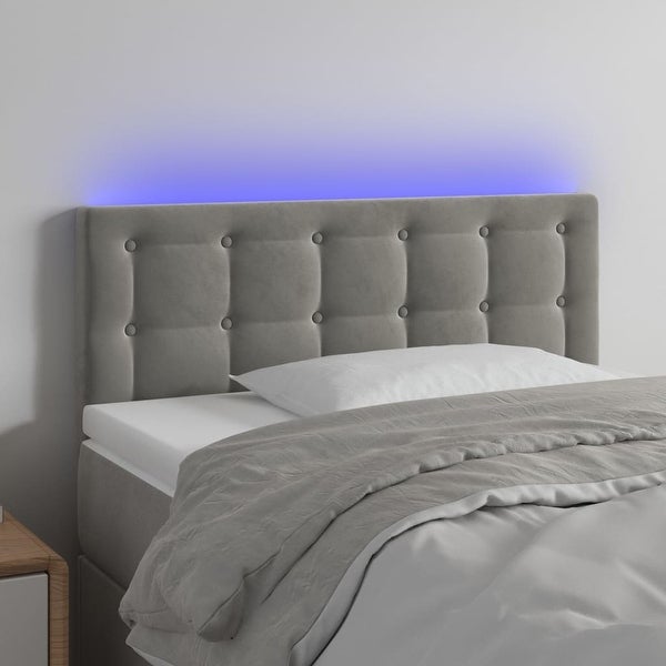 vidaXL LED Headboard Dark/light Gray 39.4