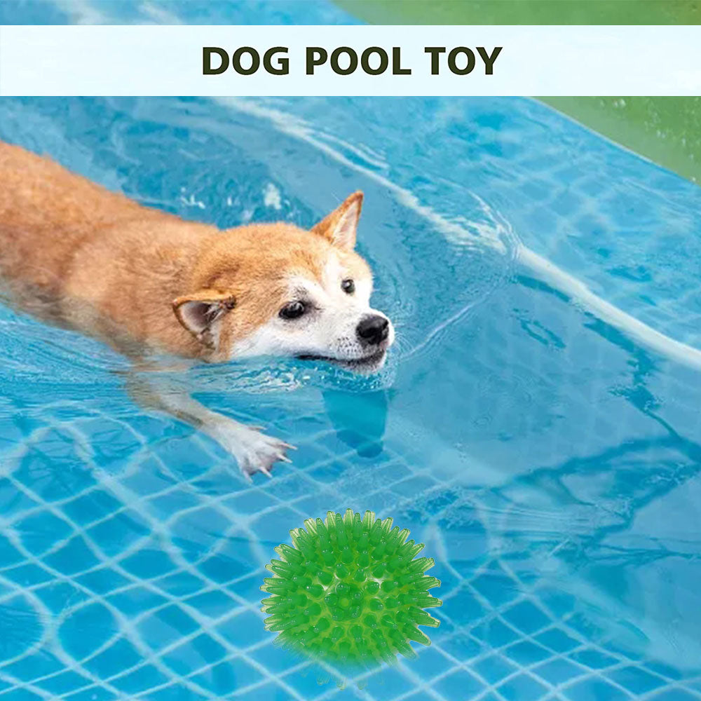 HOTBEST 3Pcs Dogs Chew Spiky Ball Soft TPR Squeaky Dog Ball Toys Floatable Dog Pool Toy Reduce Anxiety Toss Fetch Toys for Boredom Teeth Cleaning Dog Chew Toys Interactie for Small and Medium Dogs