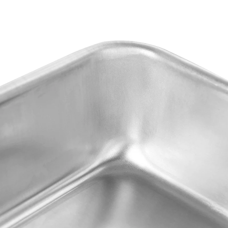 Oster Cocina Baker's Glee 9 Inch x 5.3 Inch Aluminum Rectangle Loaf Pan in Silver