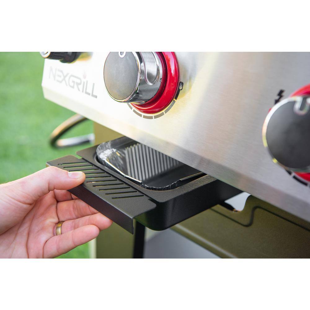 Nexgrill 720-1058 Daytona 4-Burner 36 in. Propane Gas Griddle in Black with Stainless Steel Lid