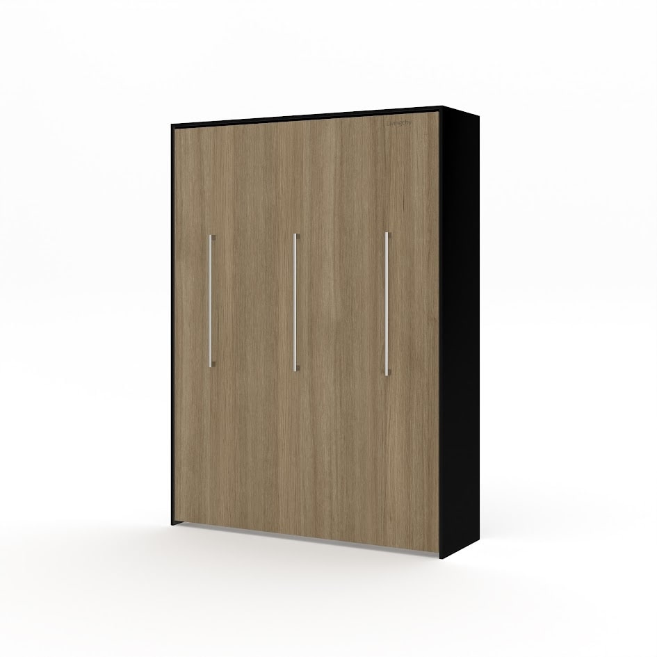 Designer Black Cabinet Solitary Murphy Bed