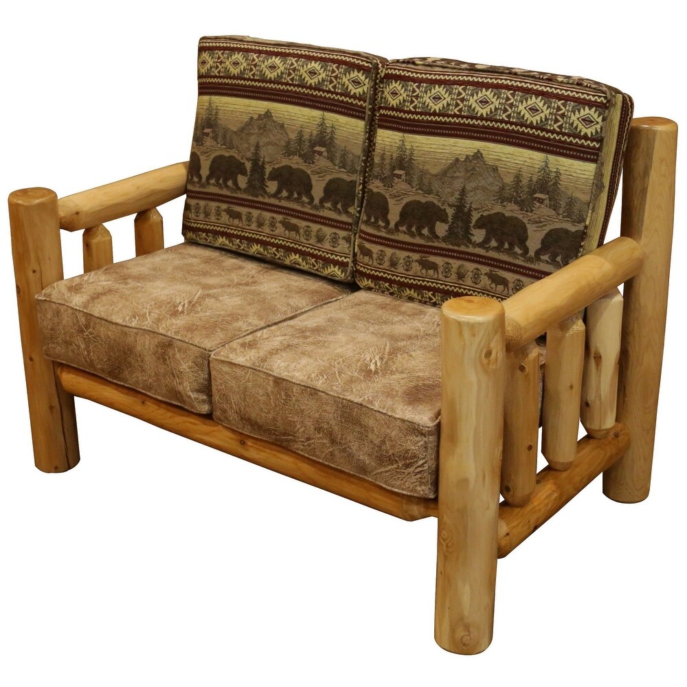 White Cedar Log   Santa Fe Living Room Set