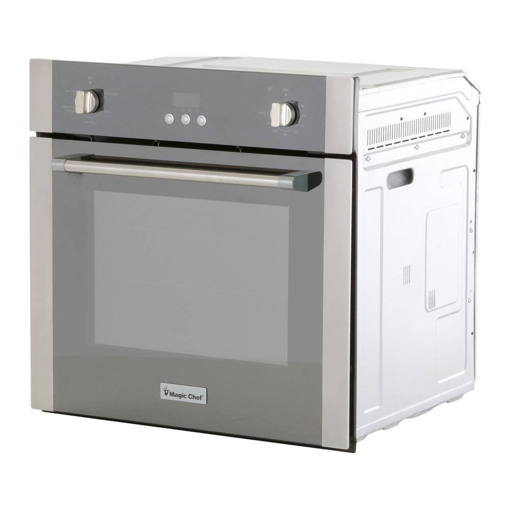 Magic Chef 24 in. 2.2 cu. ft. Single Electric Wall Oven with Convection in Stainless Steel MCSWOE24S