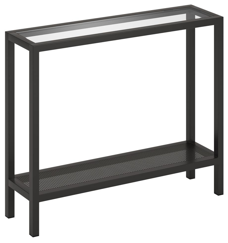 Rigan 36  x27 x27Wide Rectangular Console Table in Blackened Bronze   Contemporary   Coffee Tables   by BisonOffice  Houzz