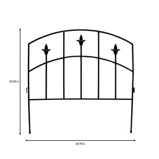 Vigoro Alexander 32 in. Steel Garden Fence 51030