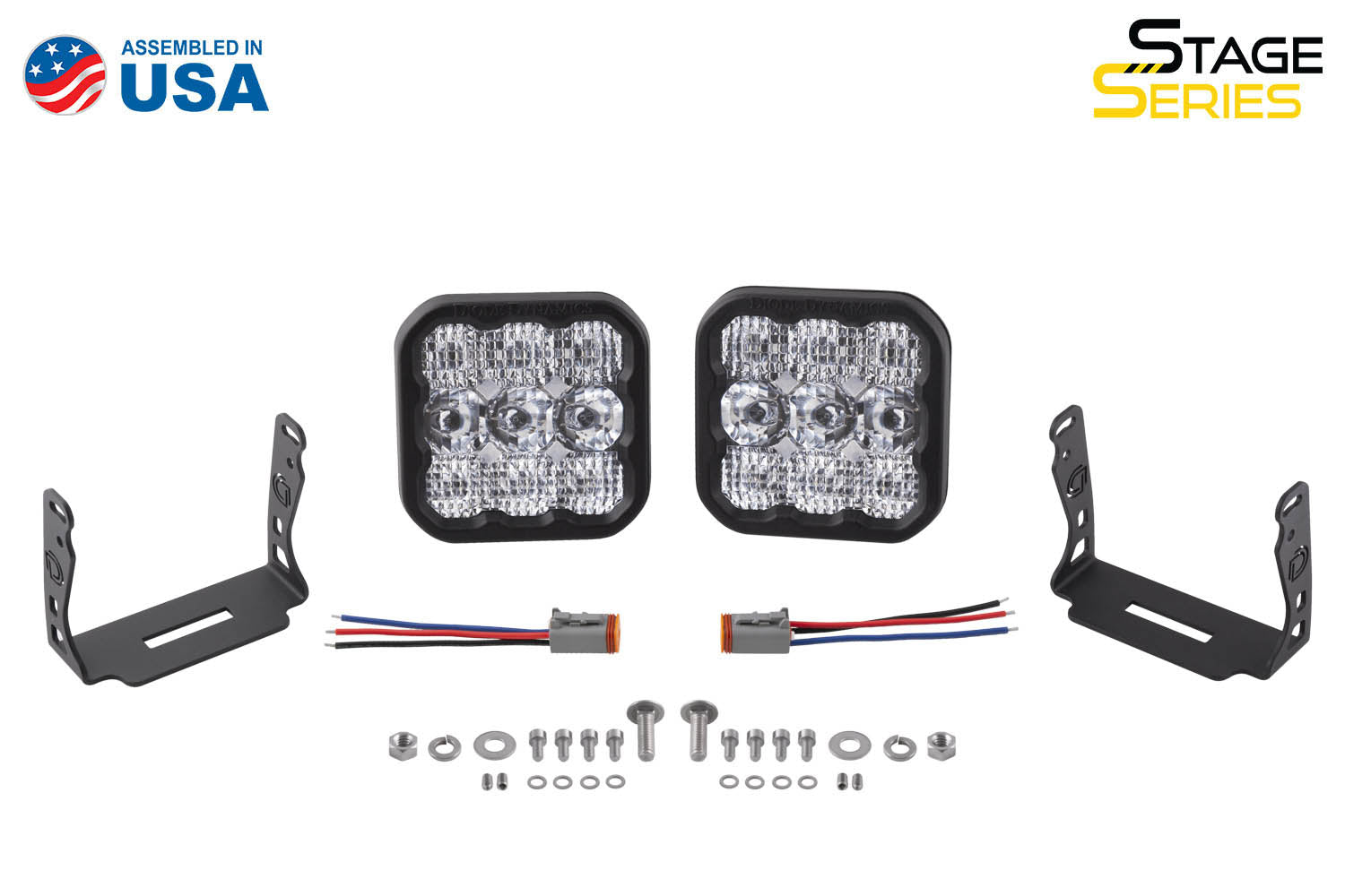 Diode Dynamics SS5 LED Pod Pro White Combo Pair Universal DD6775P