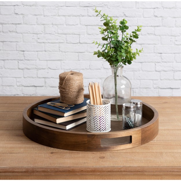 Kate And Laurel Hutton Decorative Wood Tray