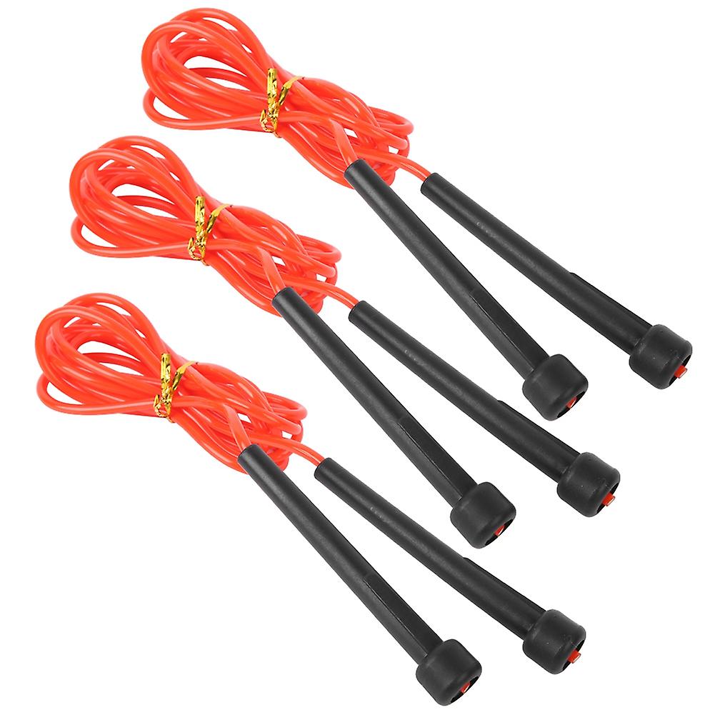 3pcs Pvc Quick Single Student Test Small Jumprope Indoor Fitness Equipmentred