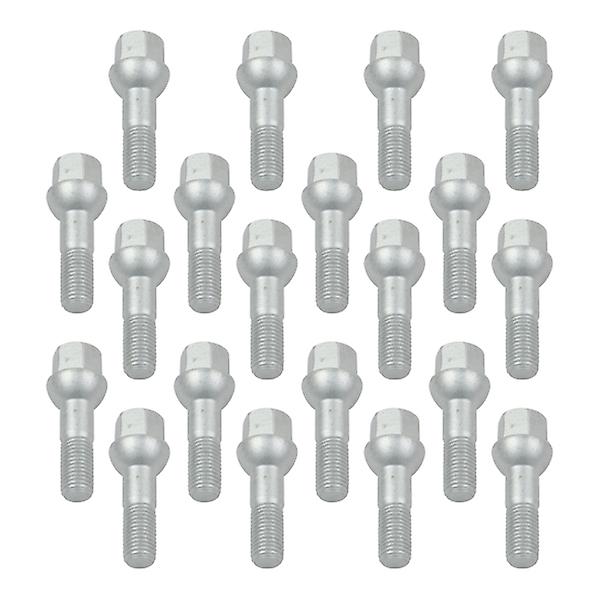 20pcs Wheel Lug Bolts Nuts M12 X 1.5 For Mercedes-benz W202 W203 Cl203 W124 W210 R170 R171 A1244000170 A2034010270 44987