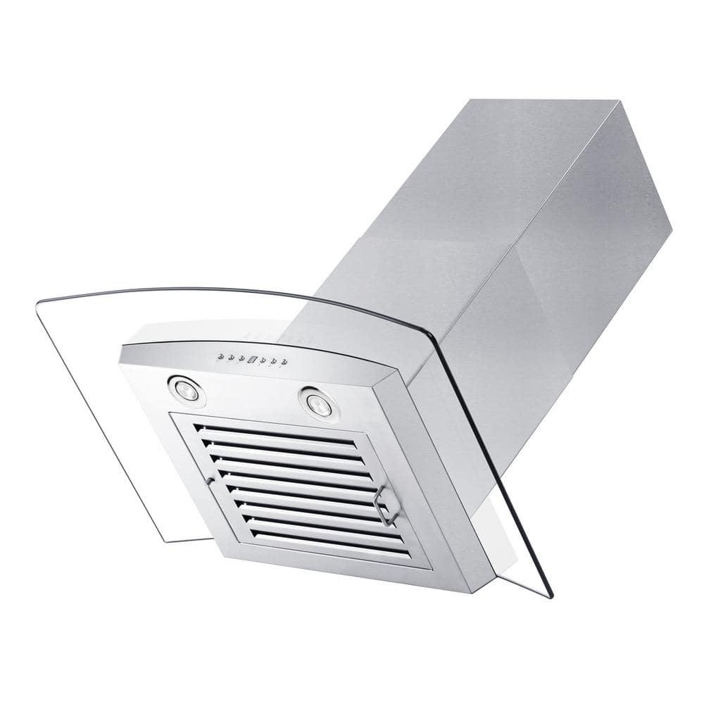 ZLINE Kitchen and Bath ZLINE 30  Convertible Vent Wall Mount Range Hood in Stainless Steel and Glass