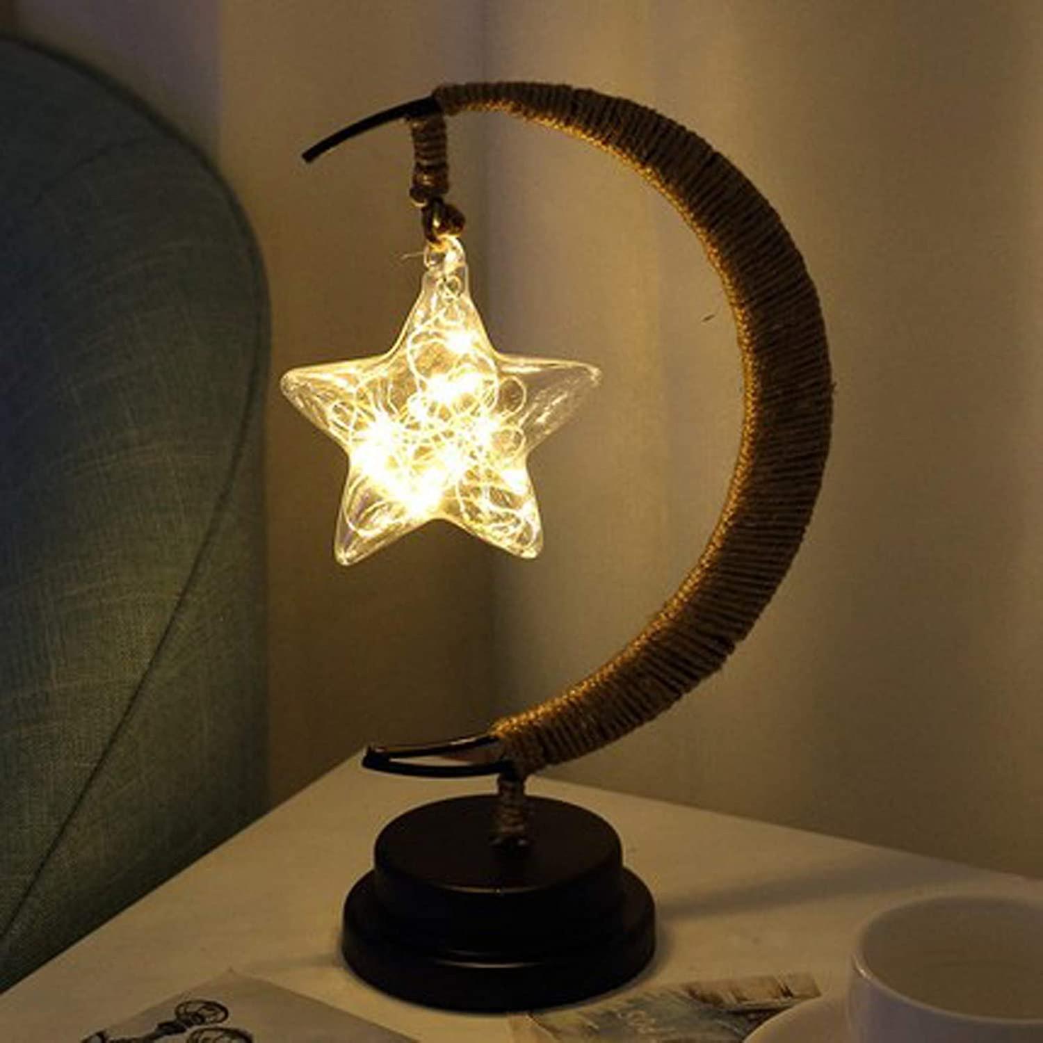 2022 Enchanted Lunar Lamp， Twinkling Tree Moon Lamp Magic Galaxy Led Lamp， Kids Moon Night Light Desk Lamp Room Home Decorations For Holiday (a)