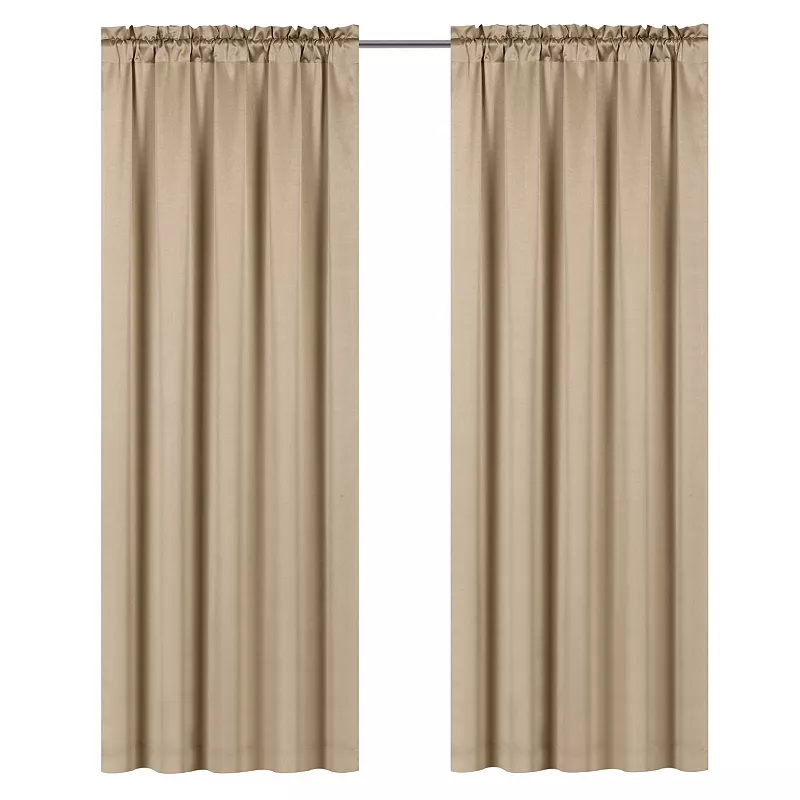 Kate Aurora Lux Living Complete 9 Piece Semi Sheer Rod Pocket Window Curtain and Valance Set