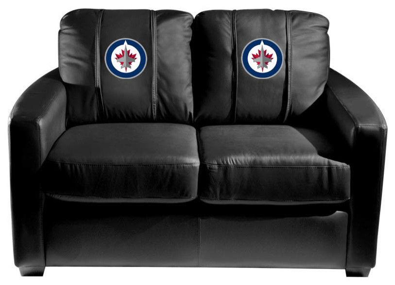 Winnipeg Jets Stationary Loveseat Commercial Grade Fabric   Contemporary   Loveseats   by DreamSeats LLC  Houzz