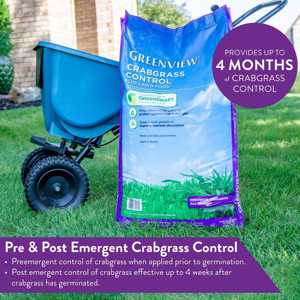 GreenView 40.5 lbs. Crabgrass Control Plus Lawn Food Covers 15000 sq. ft. (26-0-4) 2131179