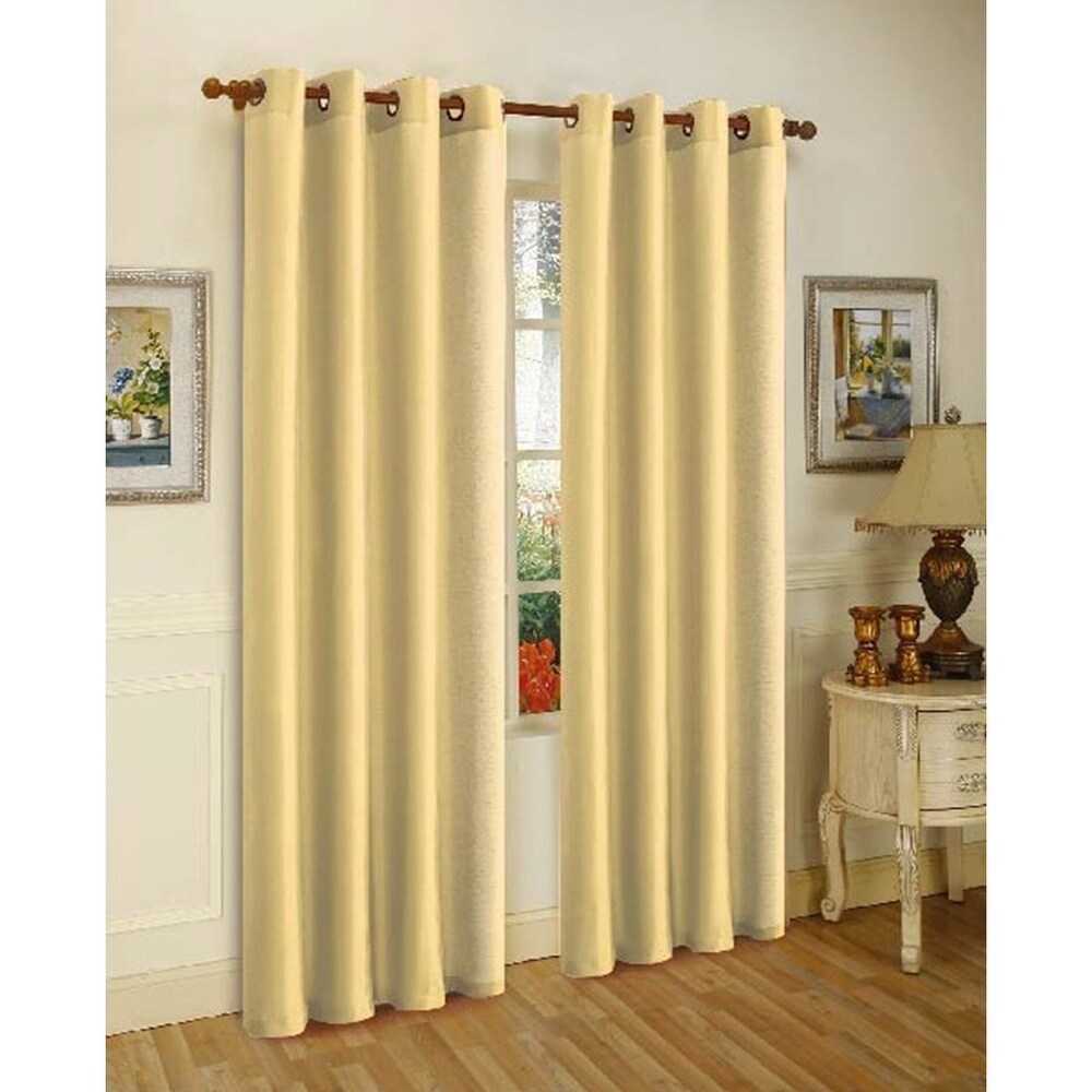 Mira Faux Silk Grommet Window Panel  55x84 Inches