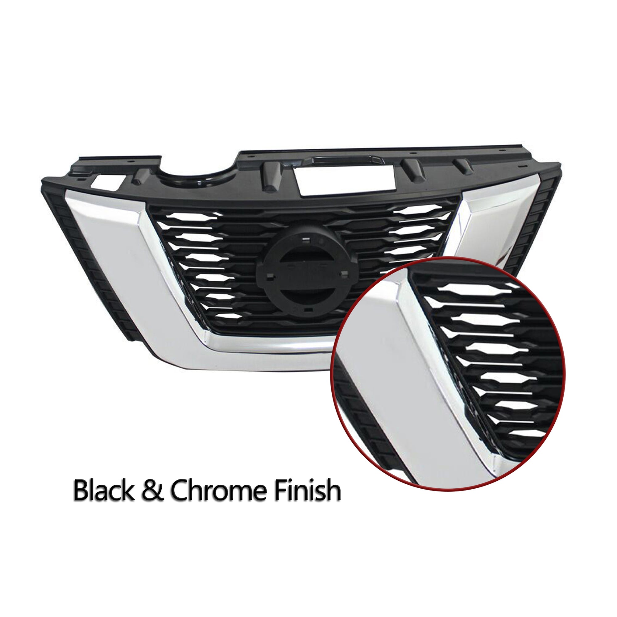 Front Bumper Grille W/Chrome For 2017 2018 Nissan Rogue 852263SH0A NI1200281