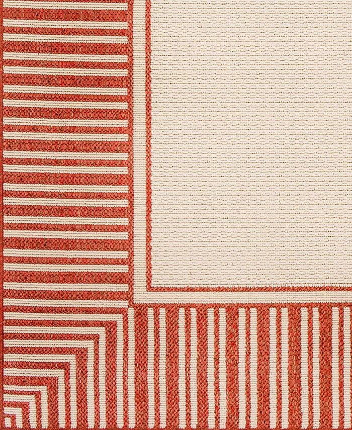 Surya Alfresco ALF-9683 Burnt Orange 3' x 5'6 Area Rug Indoor Outdoor