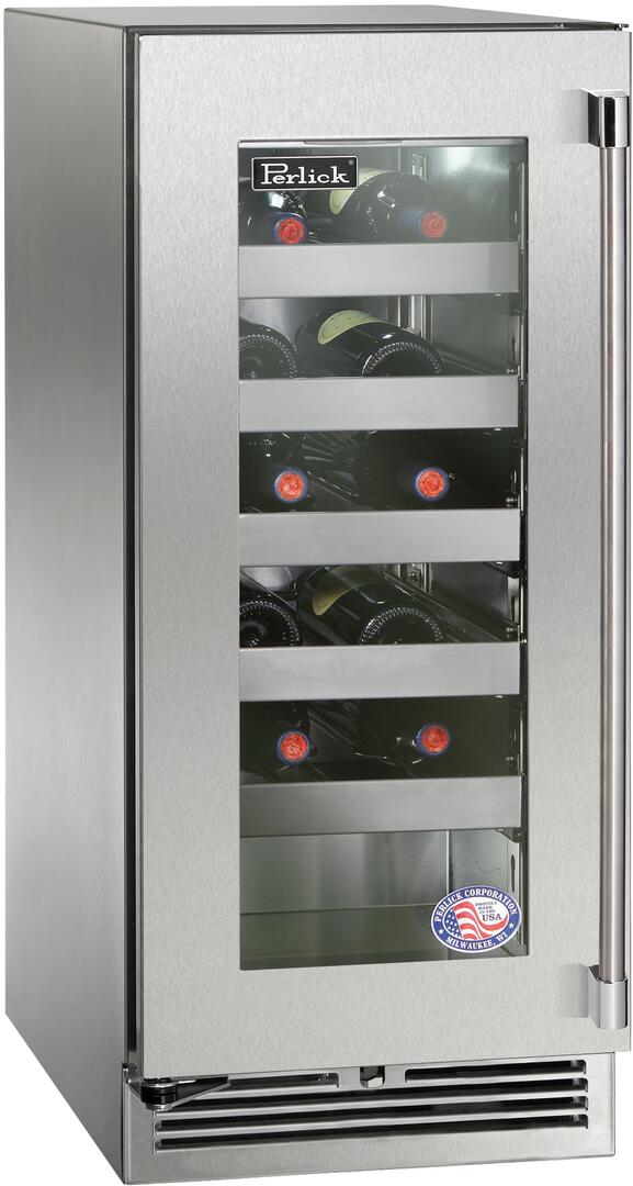 Perlick HP15WO43LL Signature Series 15 Inch Stainless Steel Wine Cooler