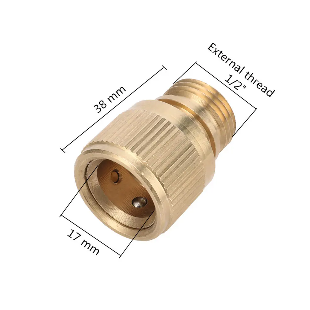 1/2 inch Male Thread Faucet Joints Brass Quick Connector Garden Hose Water Tap Adapter