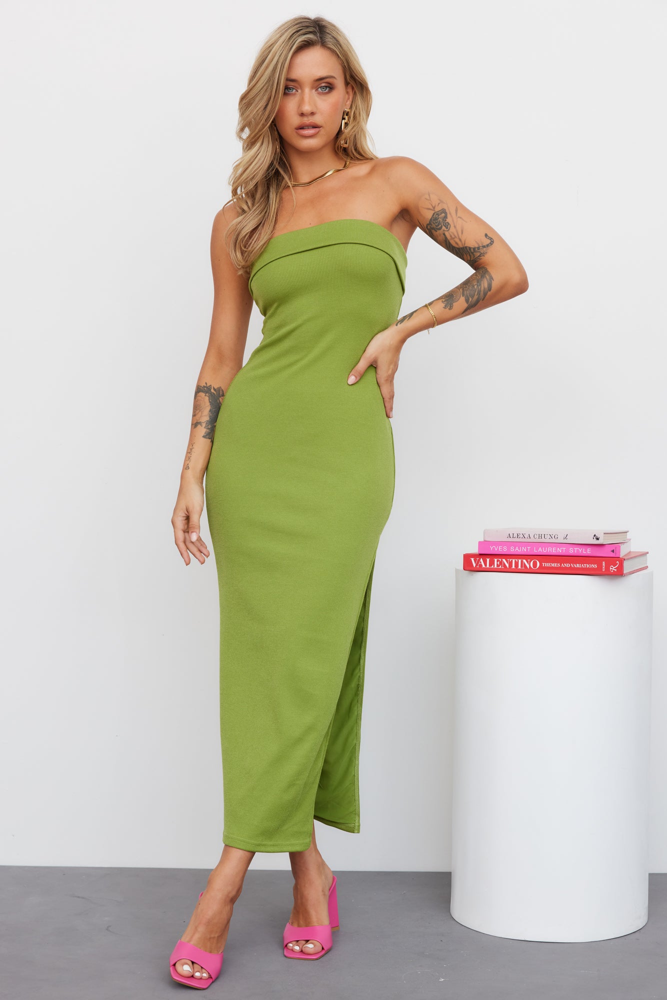 Hot Blooded Maxi Dress Green