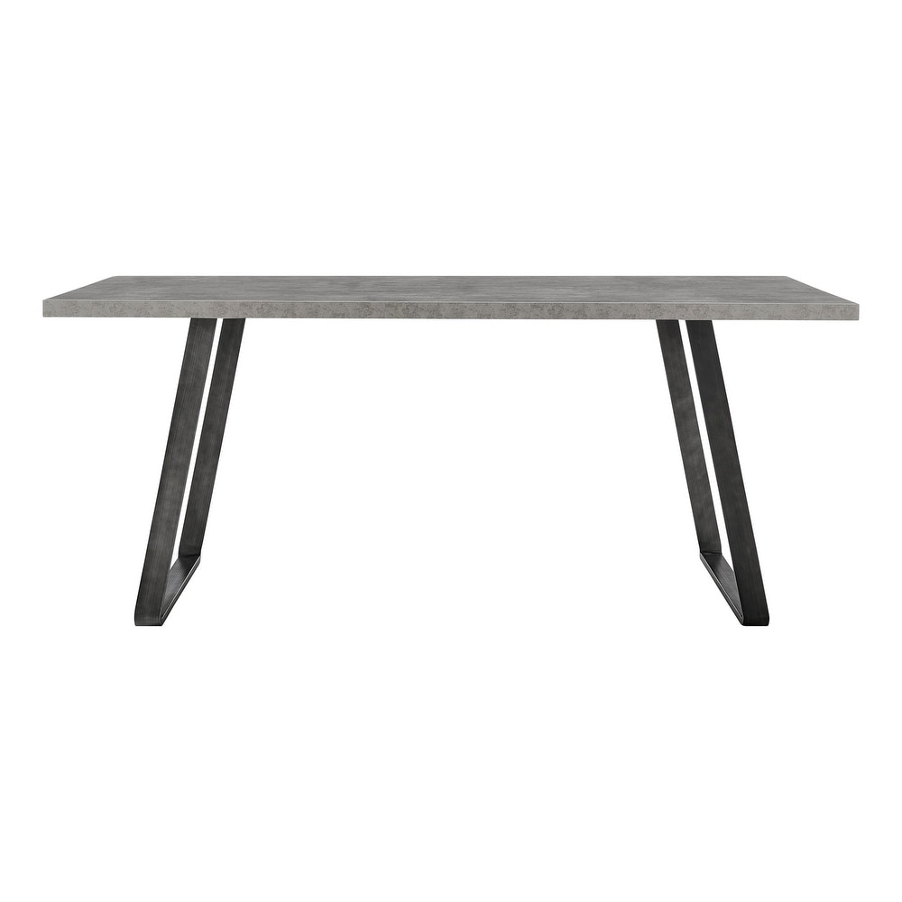 Coronado Rectangular Dining Table with Grey Cement Top