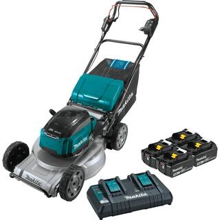 Makita 21 in. 18-Volt X2 (36-Volt) LXT Lithium-Ion Brushless Cordless Walk Behind Self-Propelled Lawn Mower Kit (5.0Ah) XML09PT1