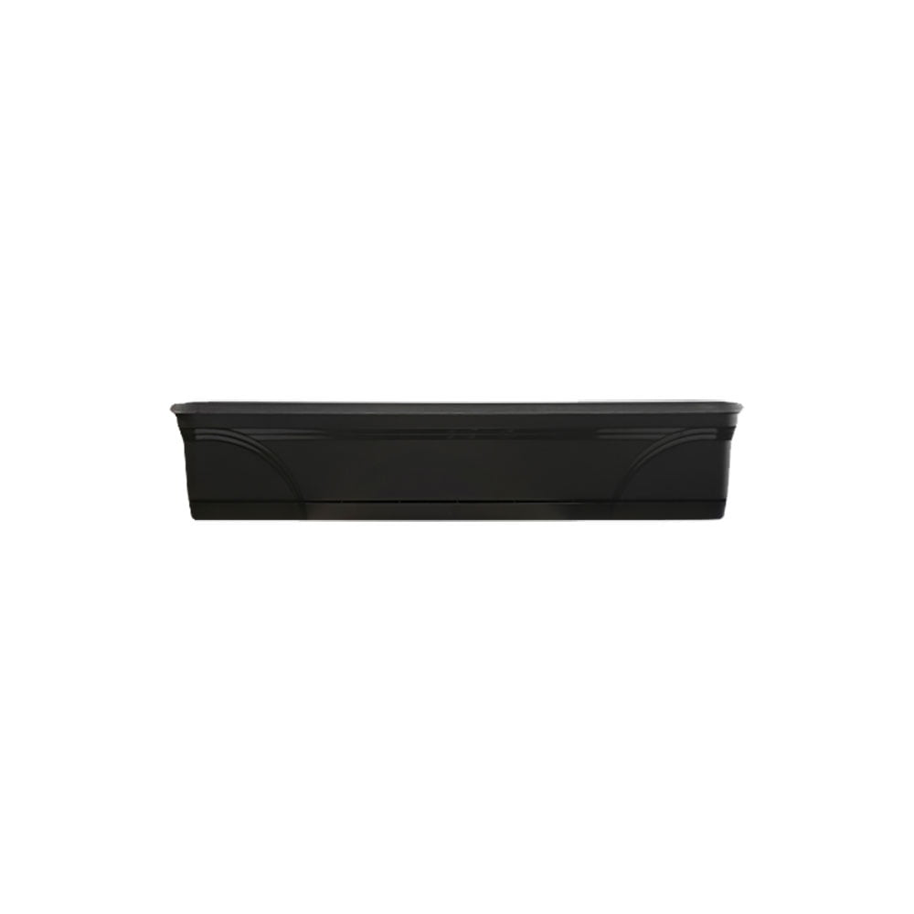 Southern Patio 36 Inch Medallion Hanging Windowsill Garden Box Planter, Black