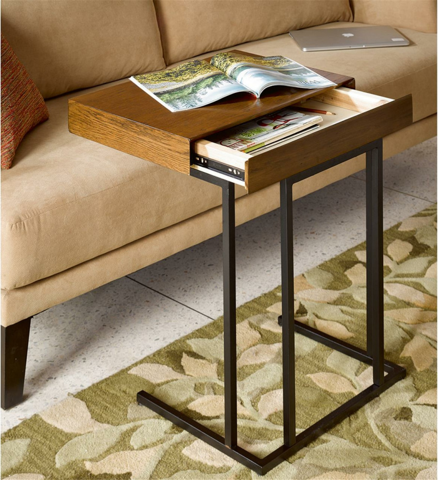 Wynn Pull up Table   Industrial   Side Tables And End Tables   by HedgeApple  Houzz