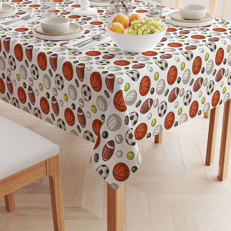 Square Tablecloth， 100% Polyester， 54x54， Athletics