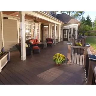 Fiberon ArmorGuard 1516 in. x 5-14 in. x 16 ft. Brazilian Walnut Grooved Edge Capped Composite Decking Board BRDVCG BW 16