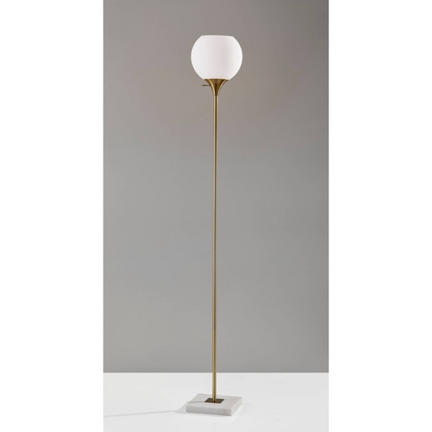 3 way Fiona Torchiere Brass Adesso