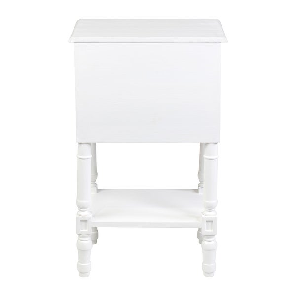 East at Main Painted Wood Side Table with Drawer