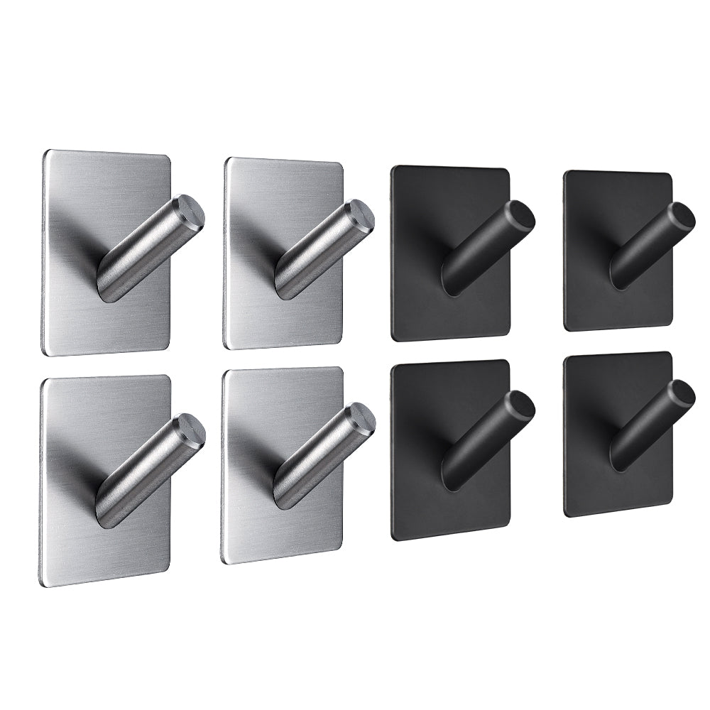 Aquaterior Stainless Steel Modern Robe Hooks 4-Pack