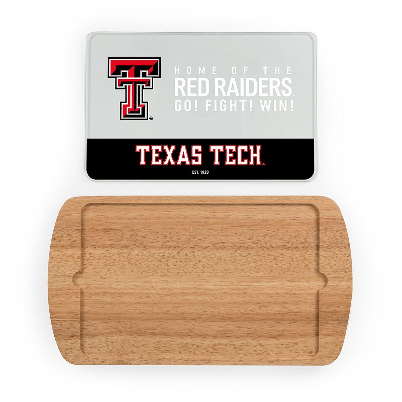 Picnic Time Texas Tech Red Raiders Glass Top Serving Tray