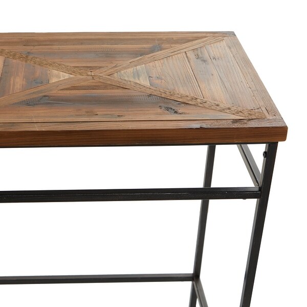 Brown Metal Rustic Console Table - 48 x 16 x 30