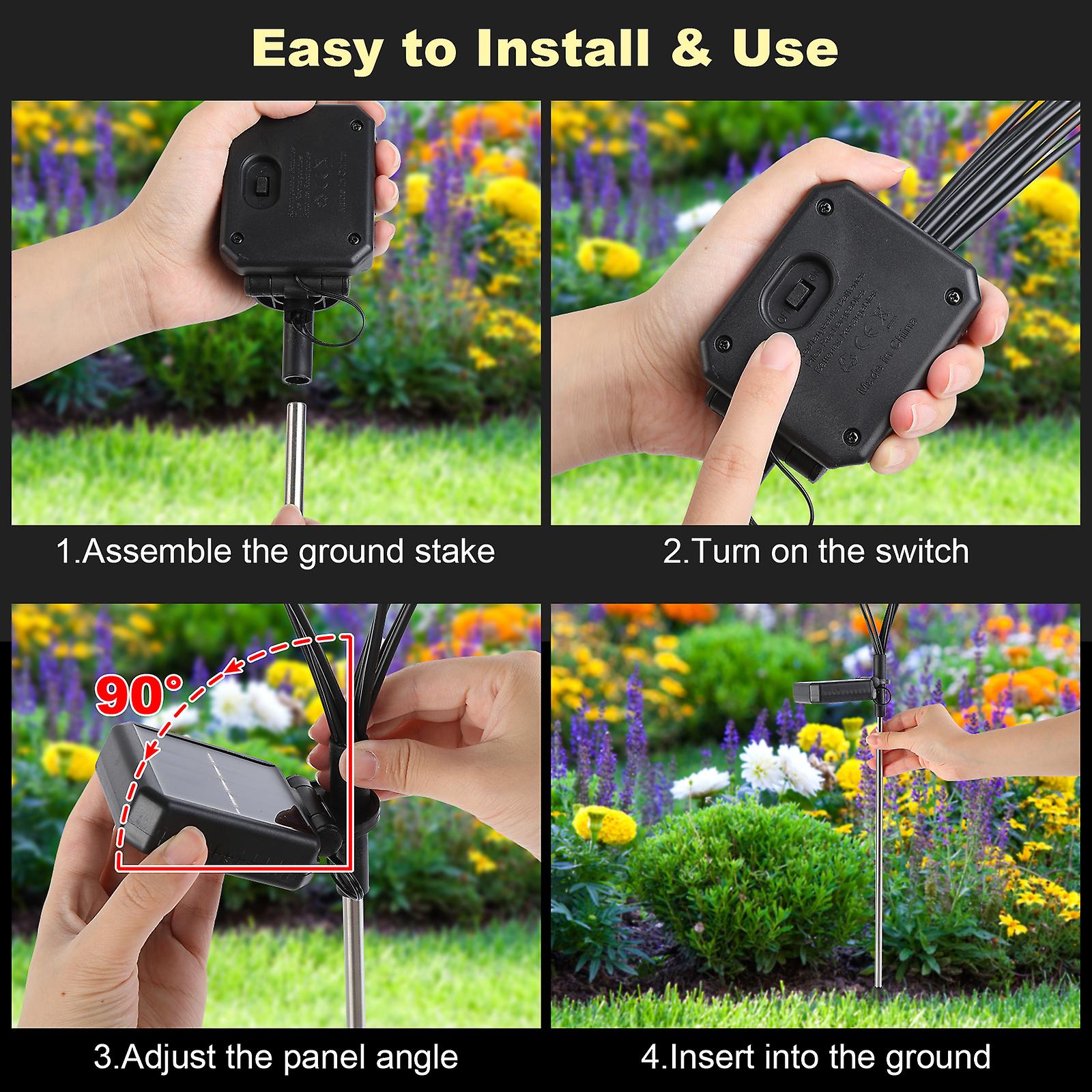 Solar Garden Lights， New Upgraded Solar Swaying Lights， Swaying With The Wind