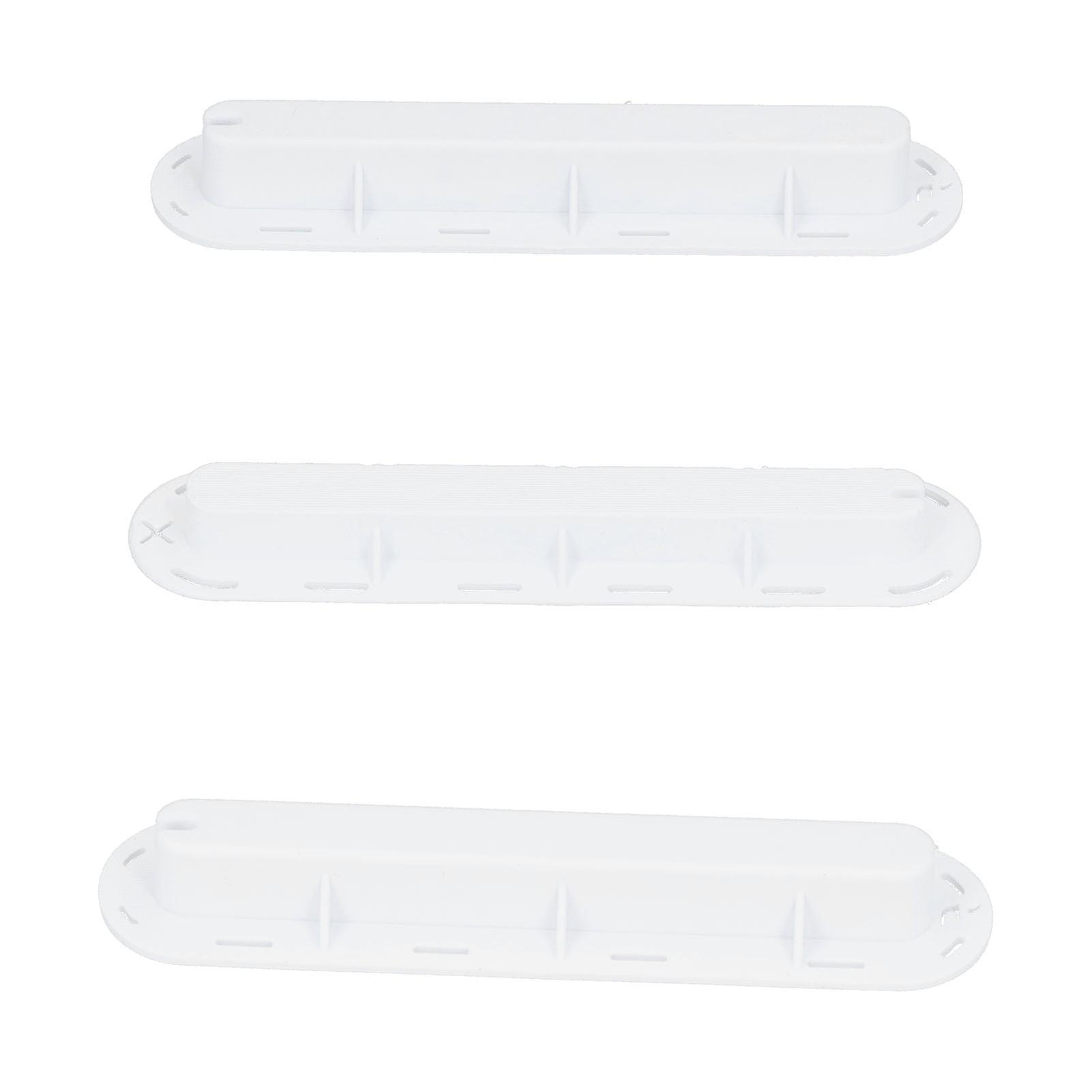 3pcs/set Surfboard Rudder Groove Plastic Finned Box Plug Fin Plug Base With Screwswhite