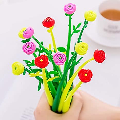 School Company Writing Gel Pen， Creative Classic Cute Gel Pen To Write Smoothly Creative Flower Gel Ink Pen Cute Stationery School Office Supplies Kid