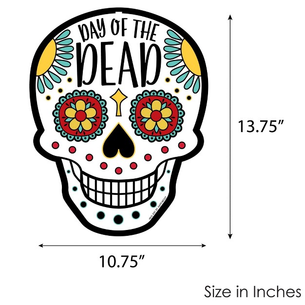 Big Dot Of Happiness Day Of The Dead Hanging Porch Sugar Skull Party Outdoor Decorations Front Door Decor 1 Piece Sign