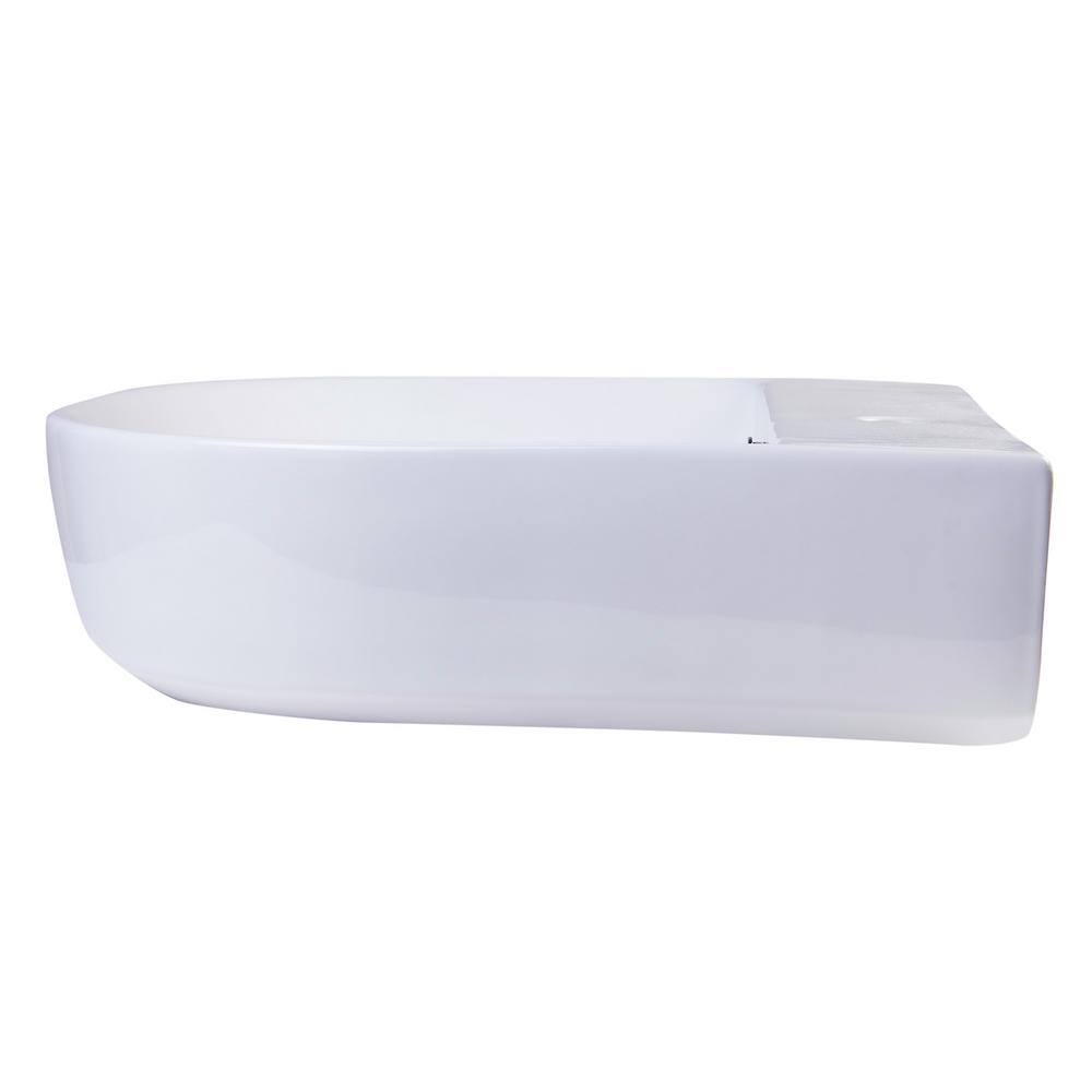 ALFI BRAND 4.25 in. Wall Mount Sink Basin in White AB110