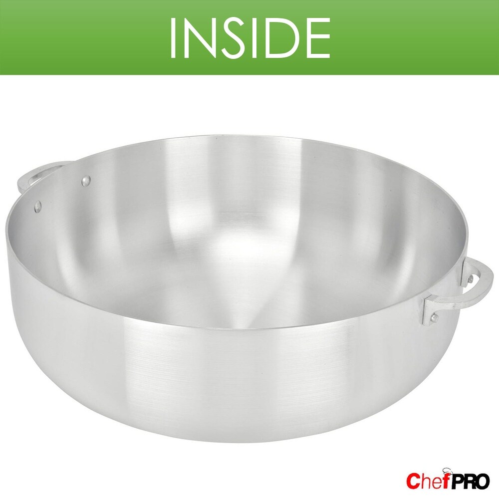 Chef PRO Commercial Grade Aluminum Caldero Stock Pot  28.4 Quarts   28.4 Quarts