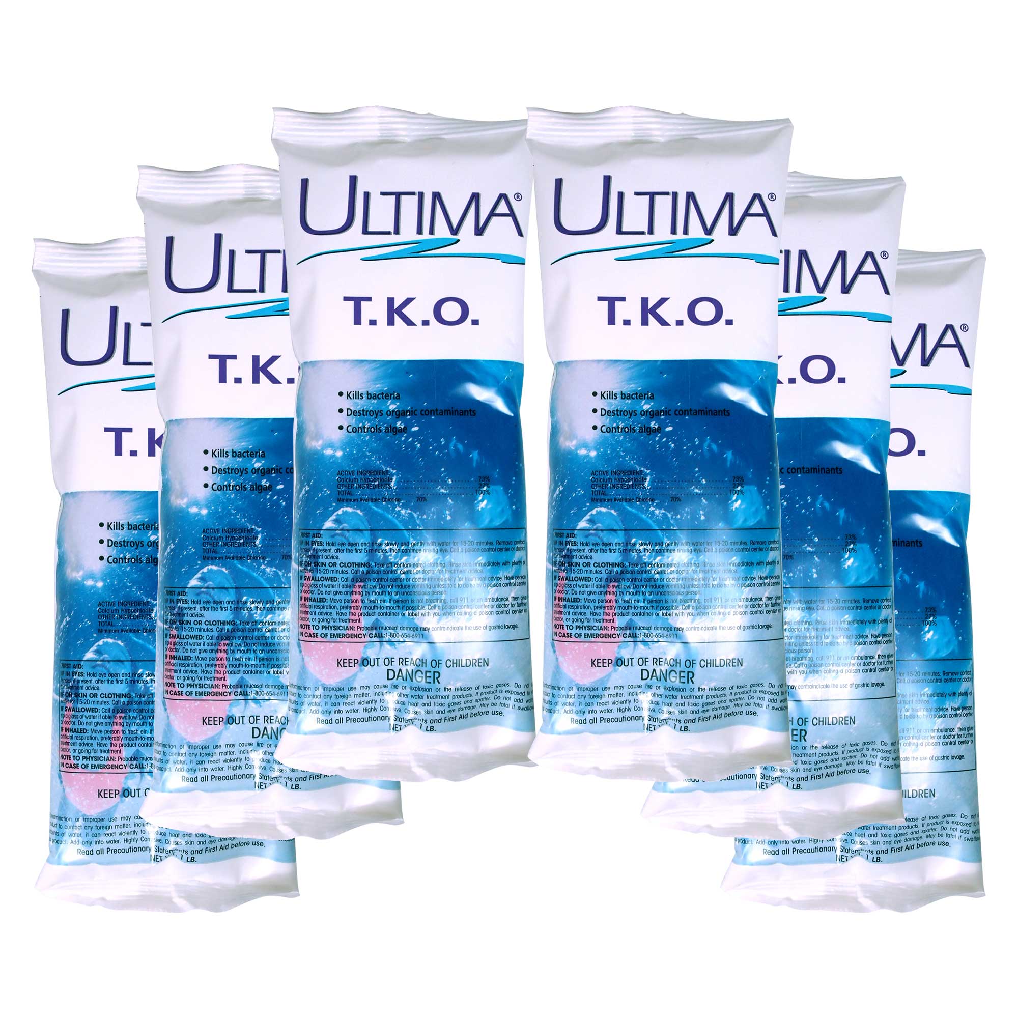 Ultima T.K.O. Chlorinating Shock Treatment for Swimming Pools, 24 Pack