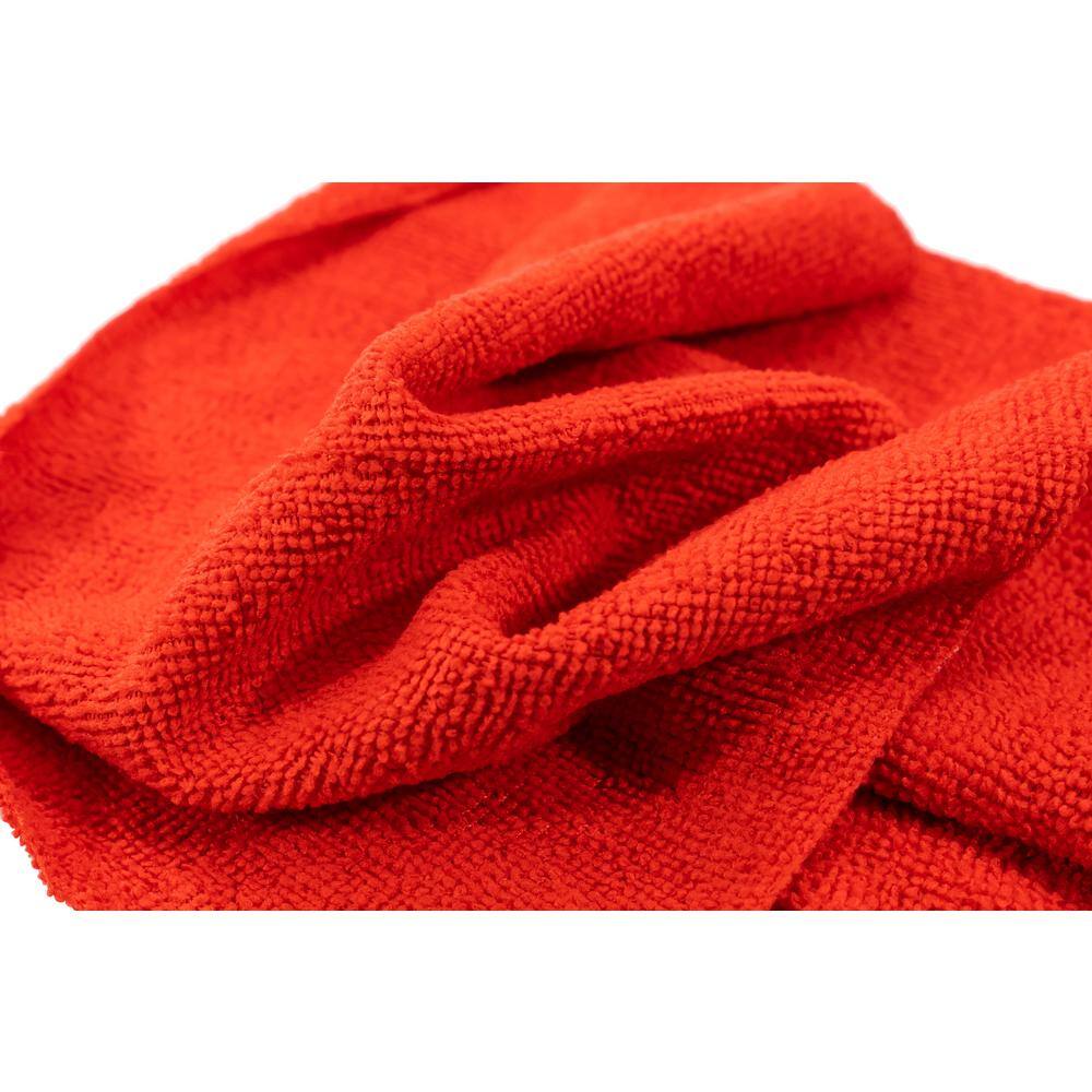 THE CLEAN STORE Edgeless Technology Microfiber Towels 2 Free Dispenser Boxes 12 in. x 12 in. RedGray (100-Pack) 135