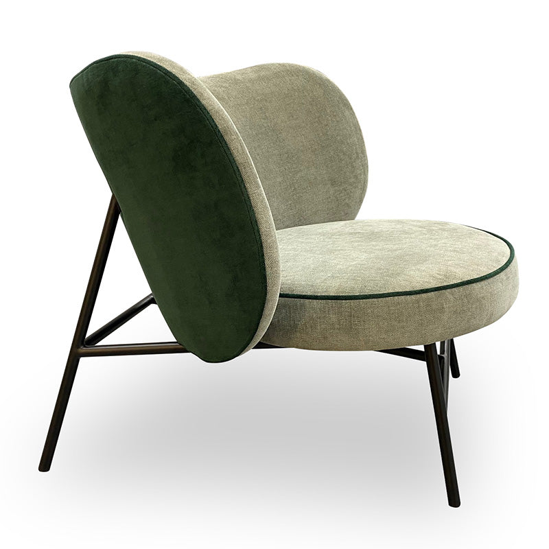 AVENIR Lounge Chair - Green & Dark Green