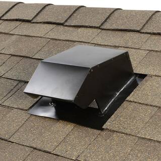 Master Flow 7 in. Goose Neck Vent - Roof Cap in Black GNV7BL